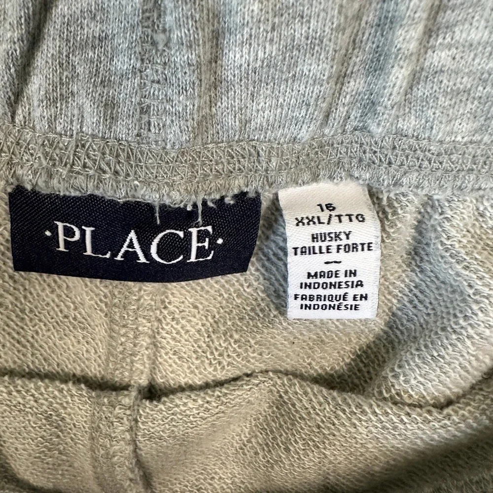 The Children's Place Knit Shorts 16 XXL Husky Grey French Terry Drawstring